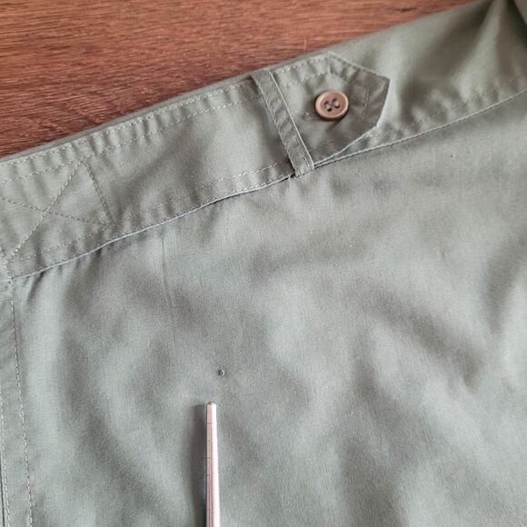 Vintage Shirt Mens 2XB Rugged Run Green Button Pockets Short Sleeve 2X Big READ - Picture 5 of 12